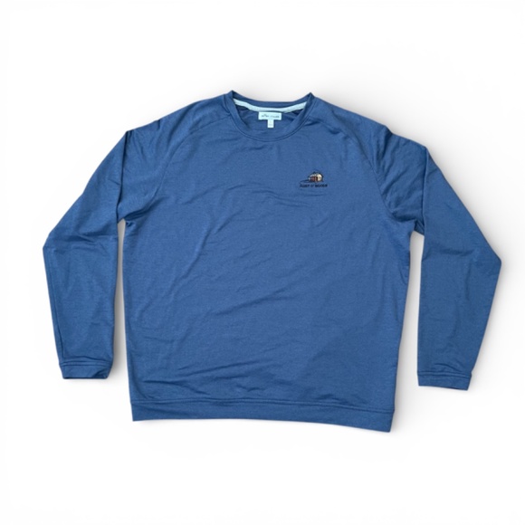 EUC - Peter Millar Cradle Performance Long Sleeve Crewneck Top - Picture 2 of 9